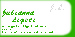 julianna ligeti business card